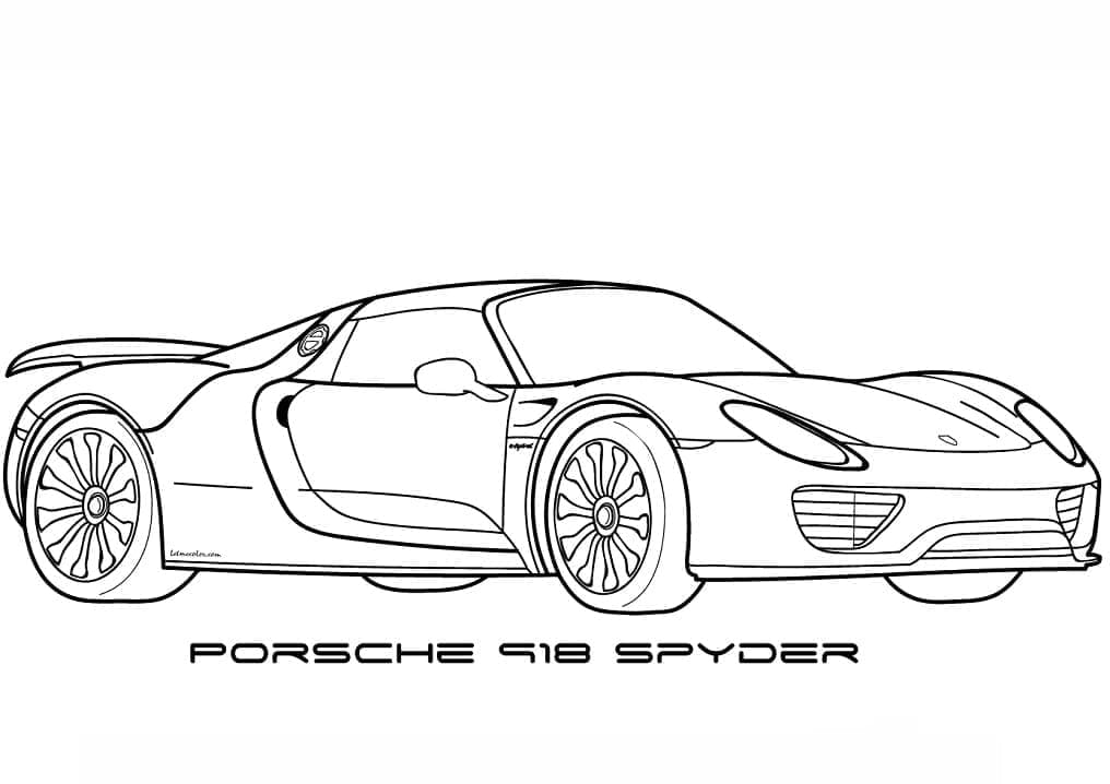 Målarbild Porsche 918 Spyder
