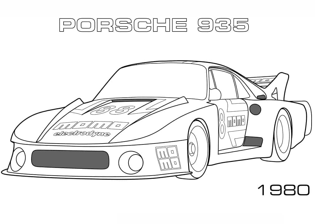 Målarbild Porsche 935
