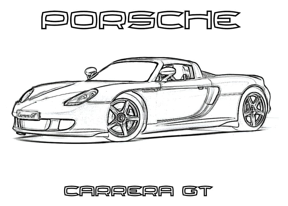 Målarbild Porsche Carrera GT