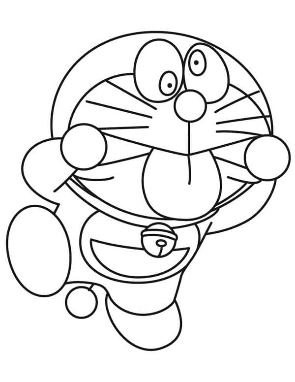 Målarbild Rolig Doraemon