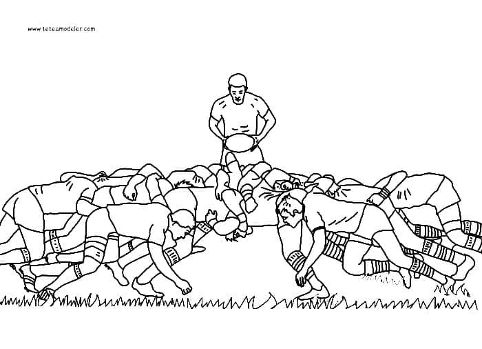 Målarbild Rugbymatch