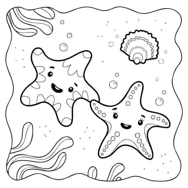 Målarbilder Sjöstjärna