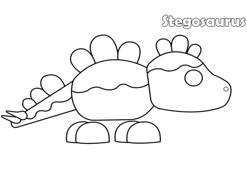 Målarbild Stegosaurus från Adopt Me