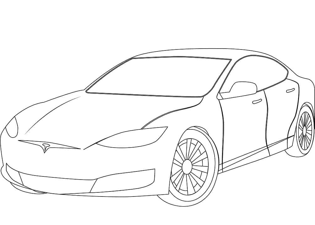 Målarbild Tesla Model S
