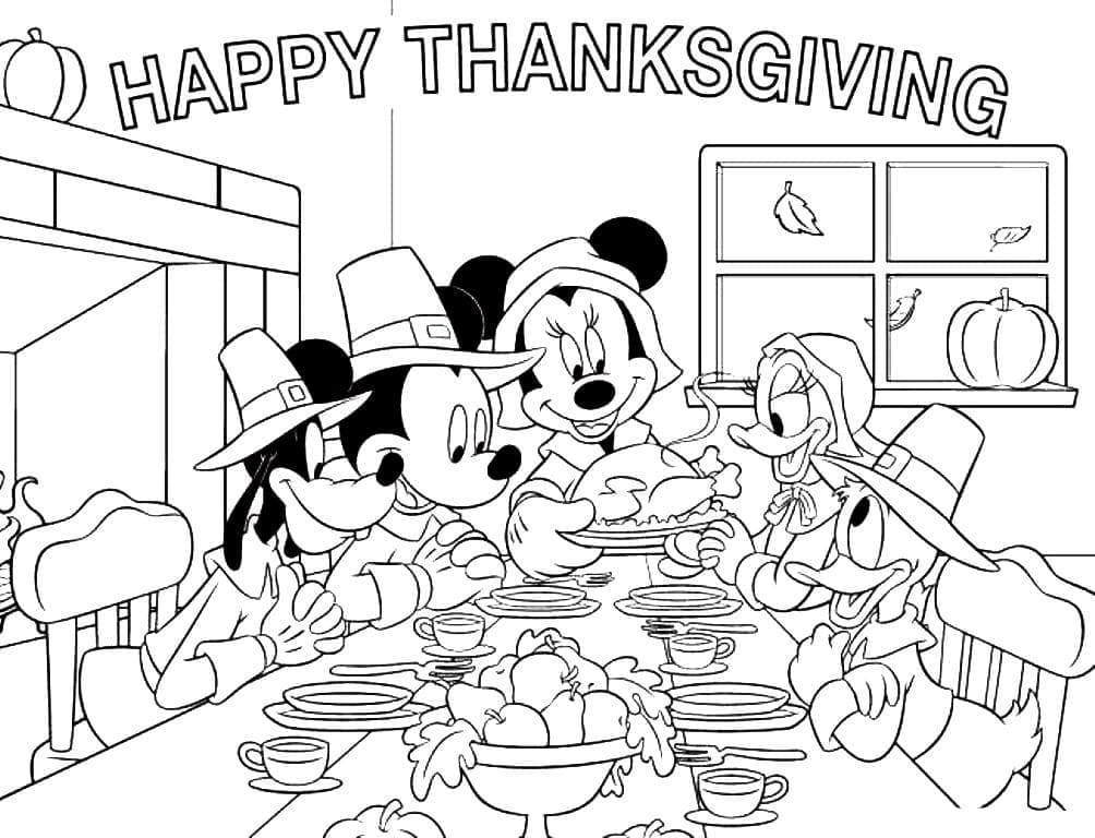 Målarbild Thanksgiving Disney