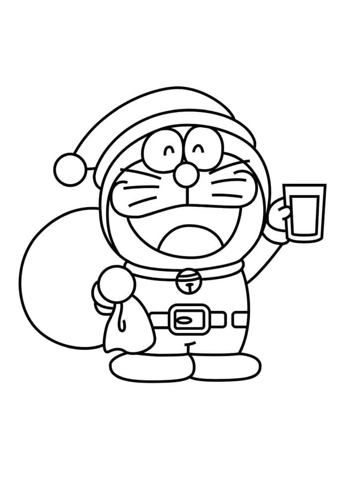 Målarbild Tomten Doraemon