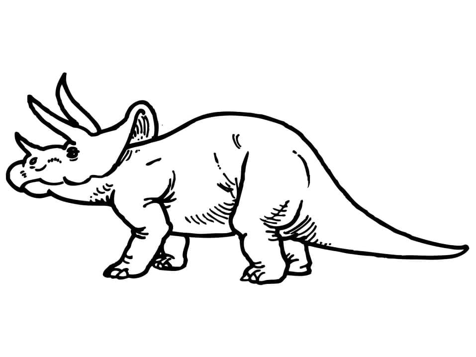 Målarbild Triceratops 4