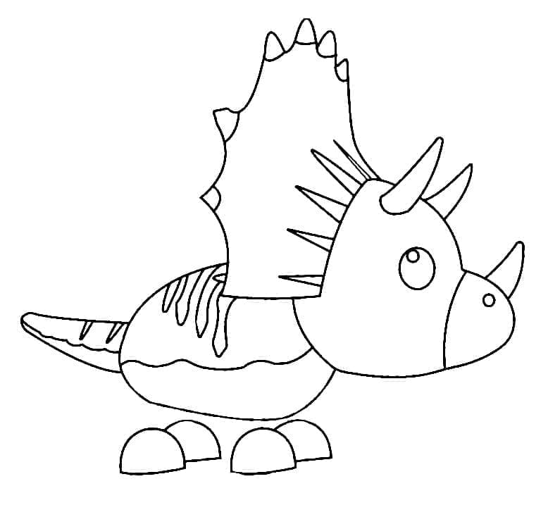 Målarbild Triceratops från Adopt Me