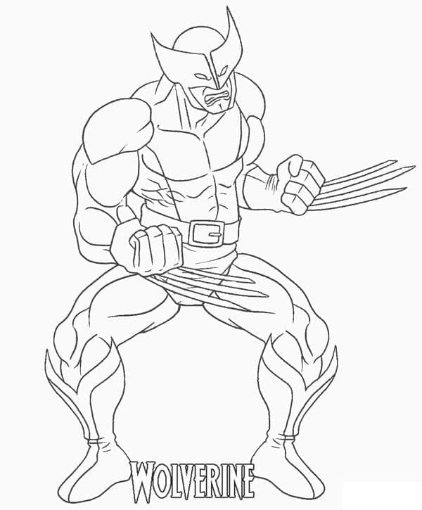 Målarbild Väldigt Arg Wolverine