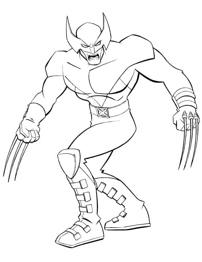 Målarbild Wolverine Kämpar