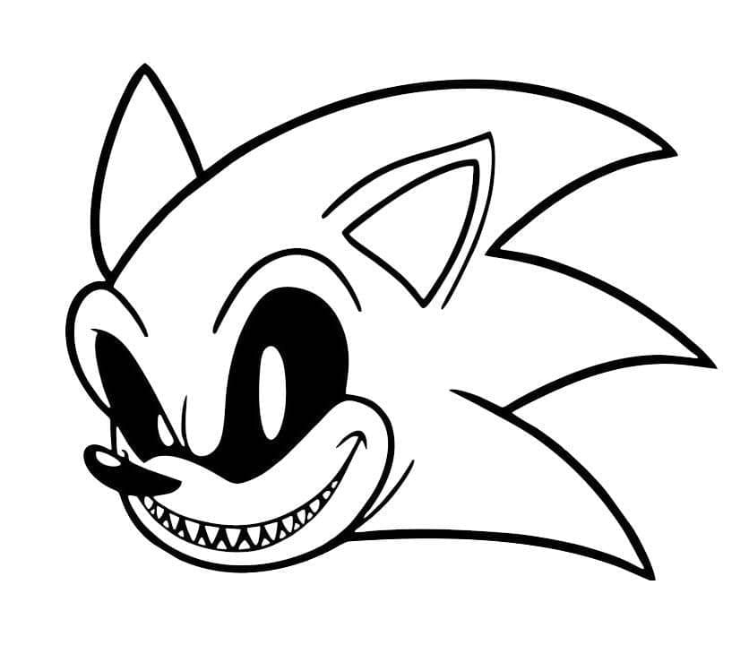 Målarbild Ansikte av Sonic Exe