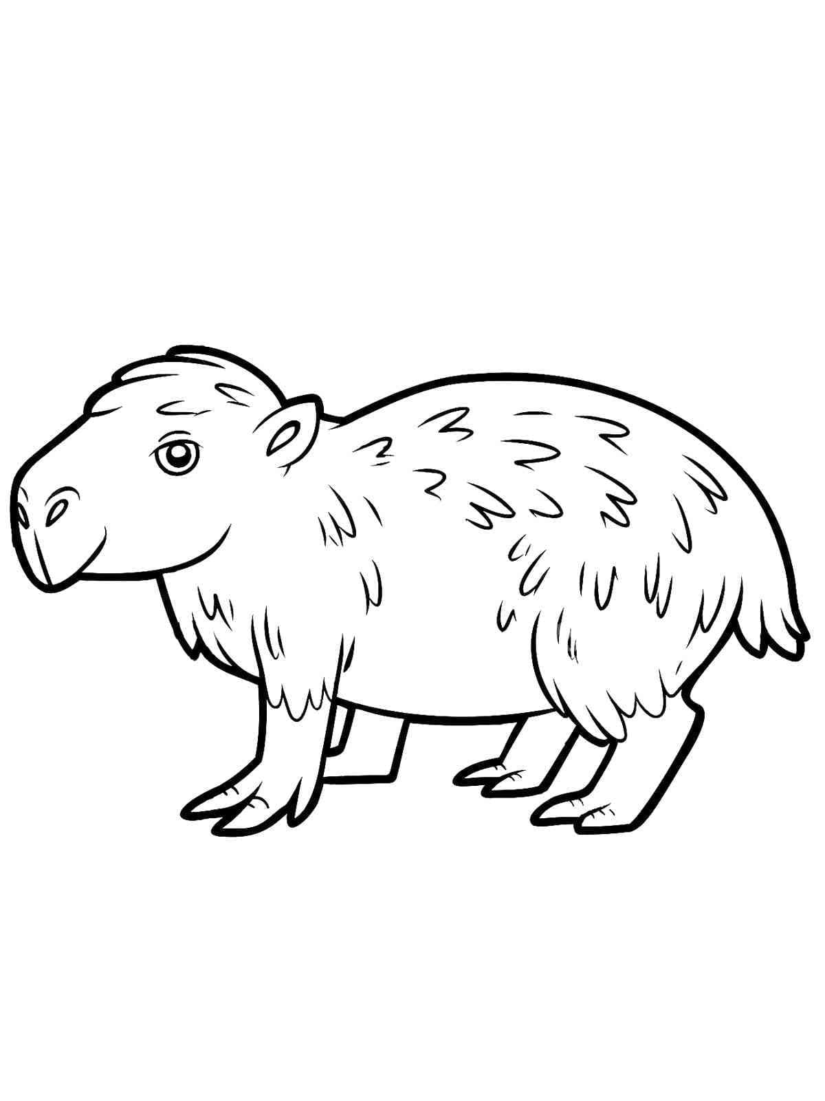 Målarbild Bedårande Capybara