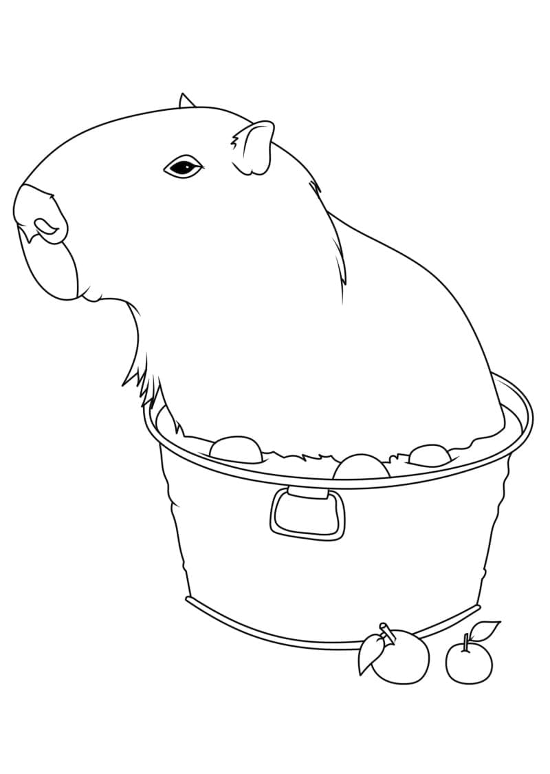 Målarbild Capybara Gratis för Barn