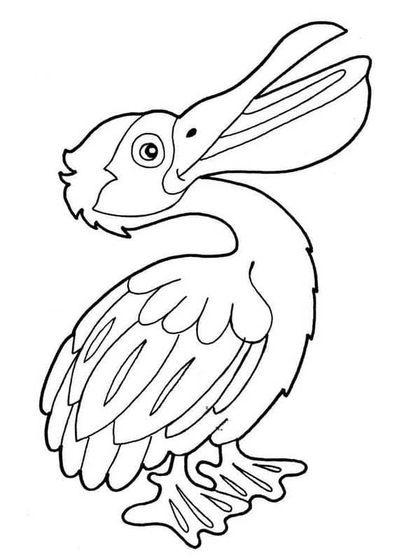 Målarbild Glad Pelikan