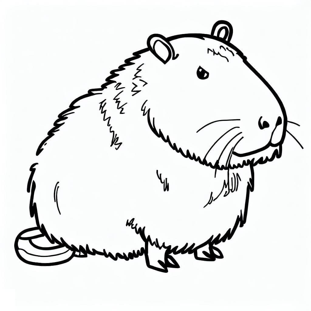 Målarbild Normal Kapybara