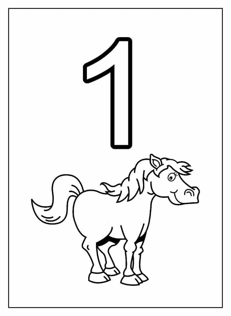 Målarbild Nummer 1 och Häst