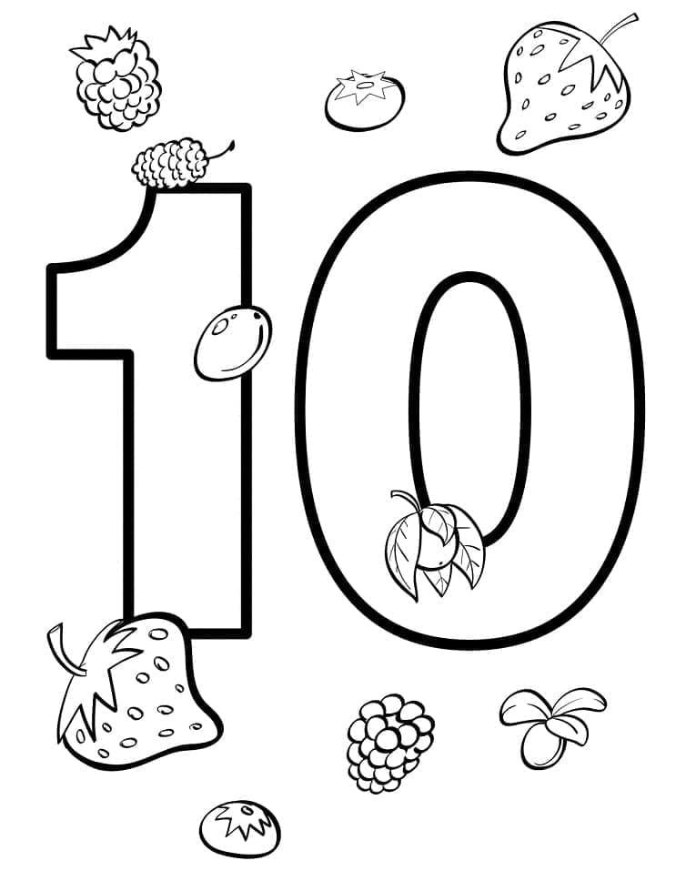 Målarbild Nummer 10 med Frukt