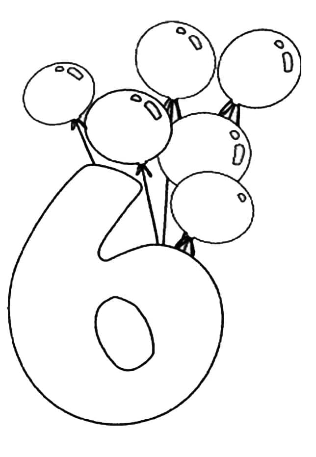 Målarbild Nummer 6 med Ballonger
