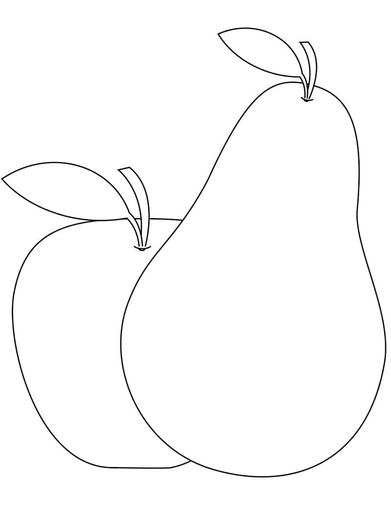 Målarbild Äpple och Päron
