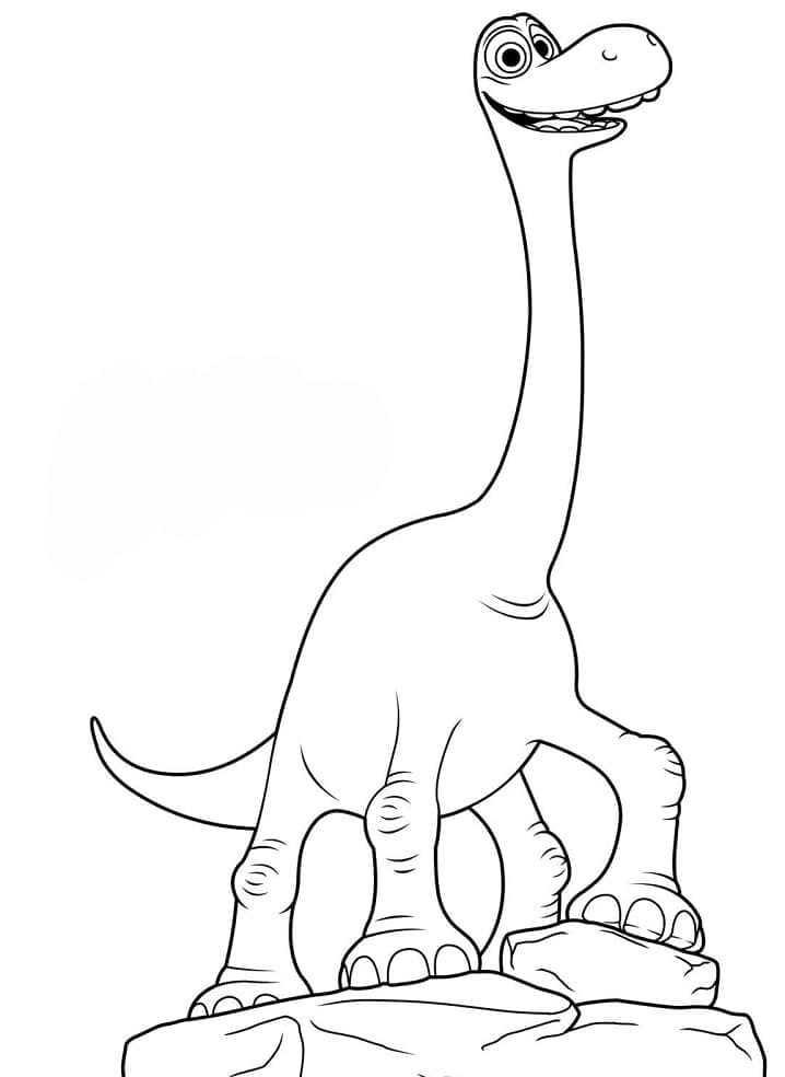 Målarbild Arlo från Den Gode Dinosaurien