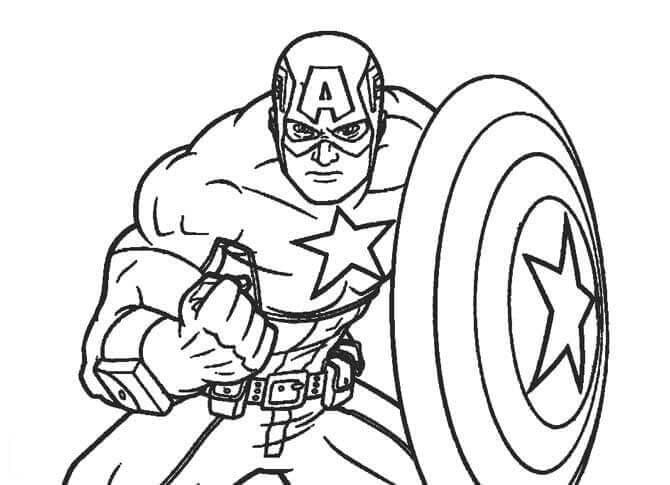 Målarbild Avengers Captain America