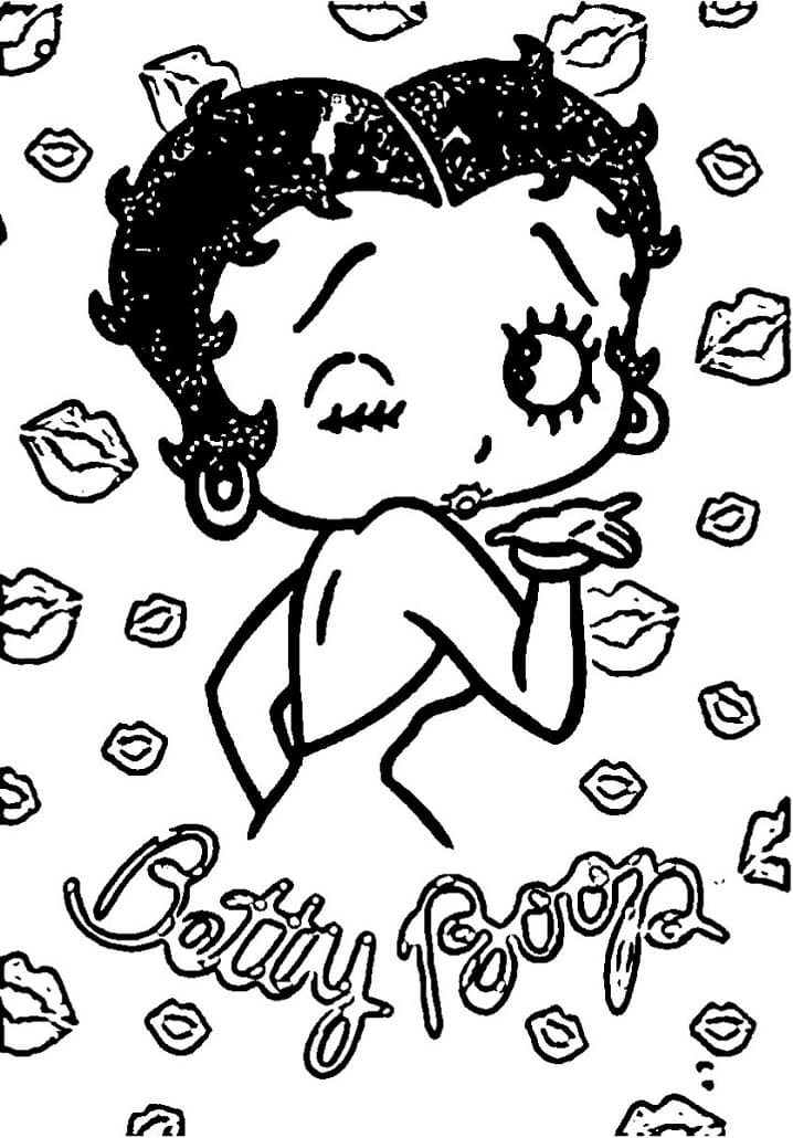 Målarbild Bedårande Betty Boop