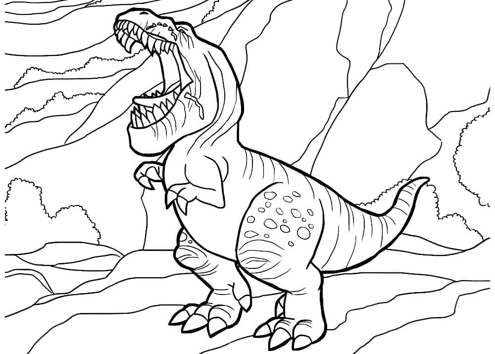 Målarbild Butch från Disney Den Gode Dinosaurien
