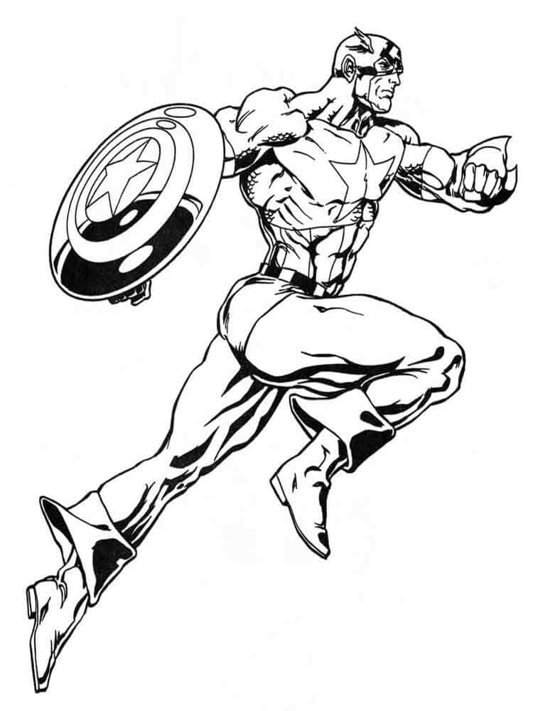 Målarbild Captain America Avengers
