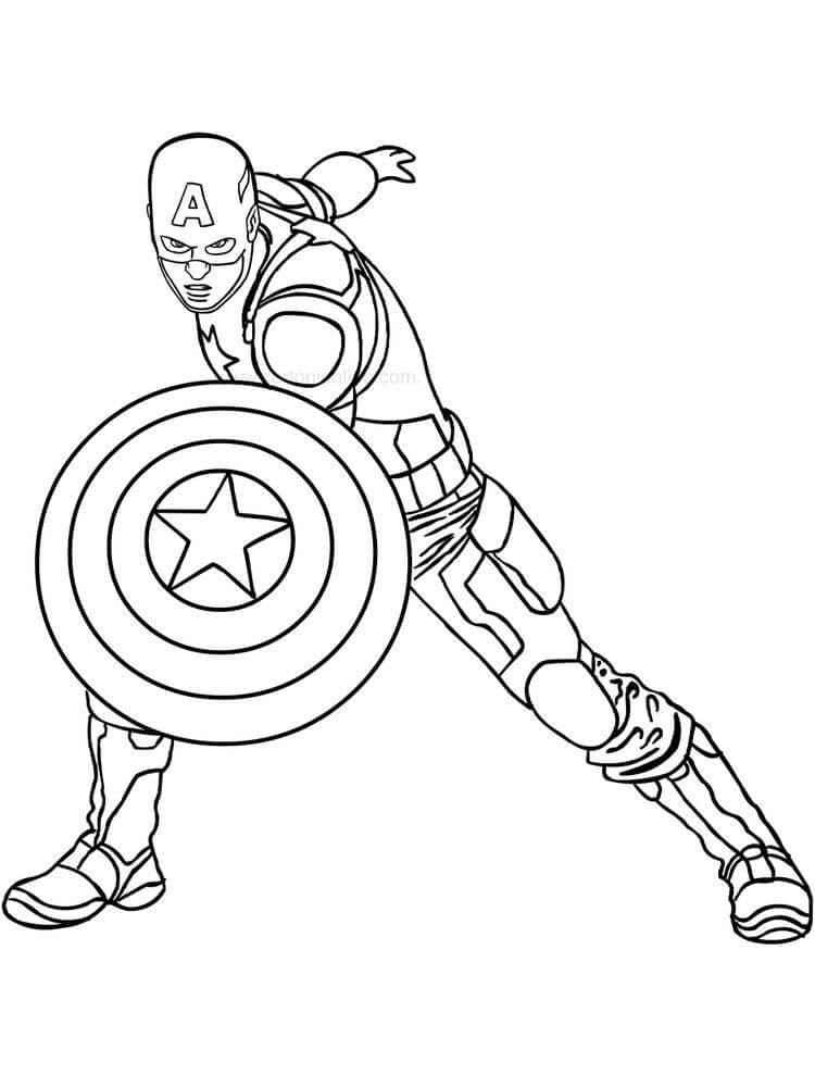 Målarbild Captain America från Avengers