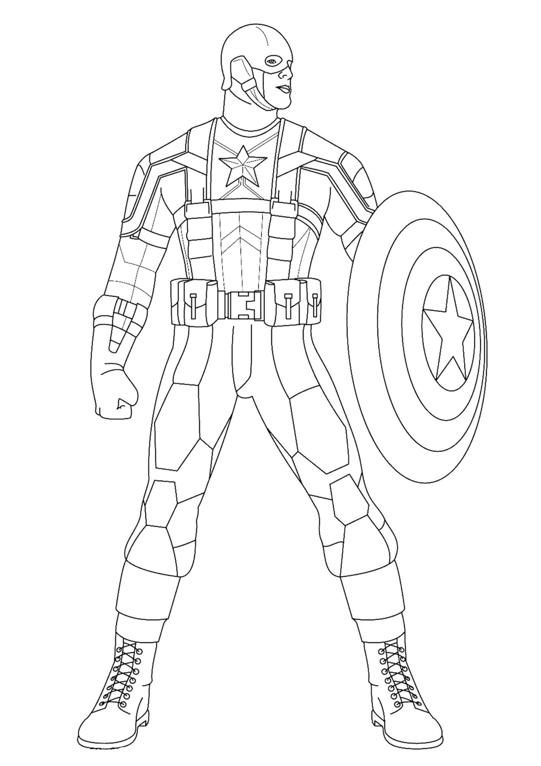 Målarbild Captain America från Marvel Avengers