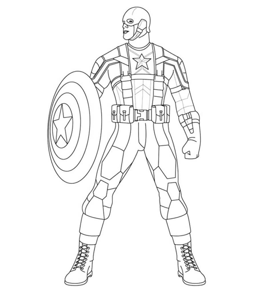 Målarbild Captain America från Marvel Comics