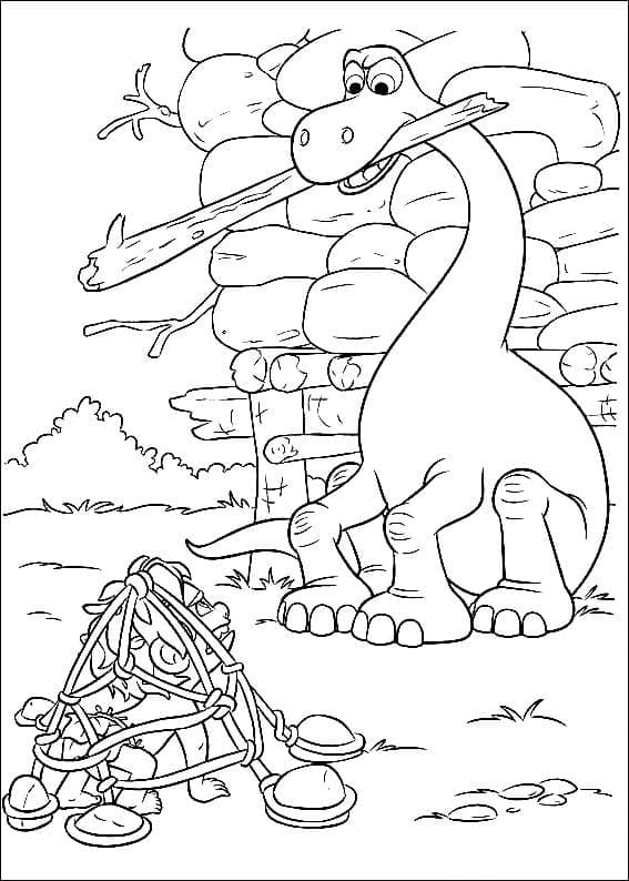 Målarbild Den Gode Dinosaurien Arlo