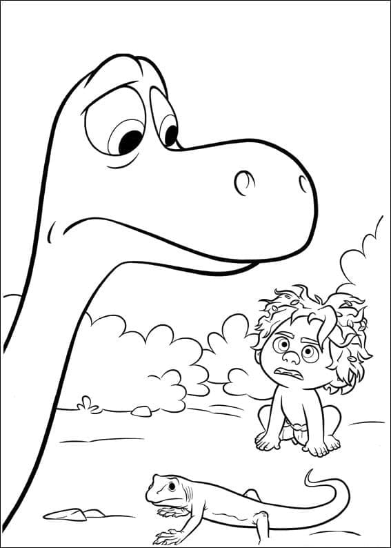 Målarbild Den Gode Dinosaurien för Barn