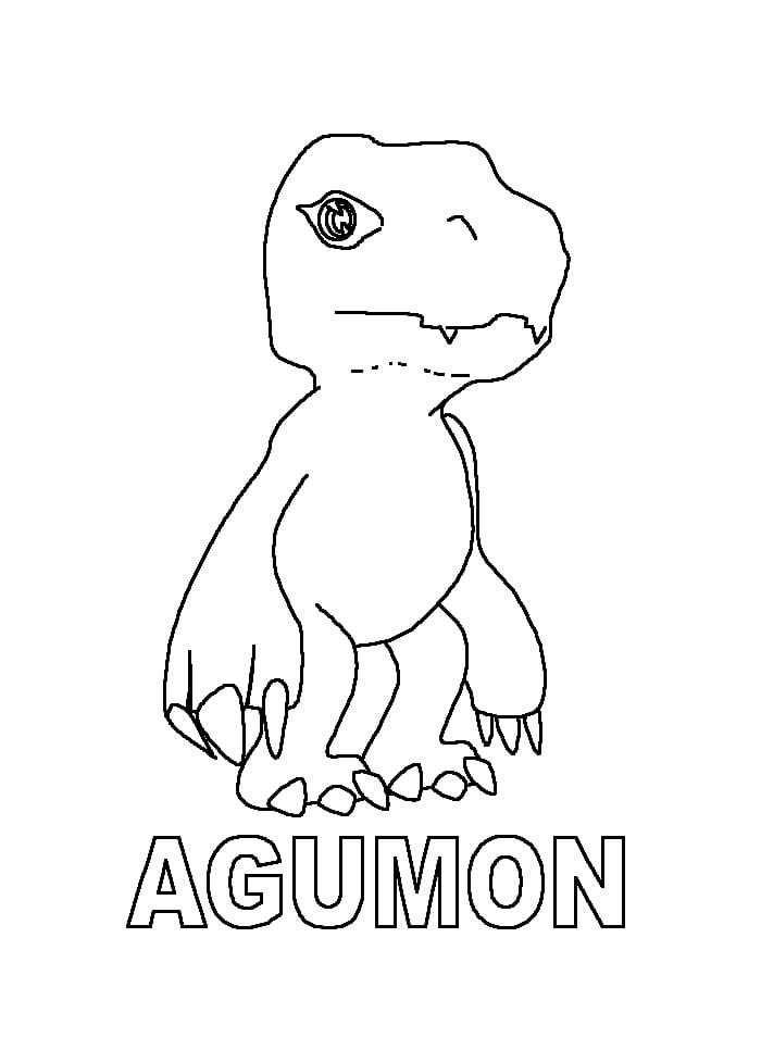 Målarbild Digimon Agumon