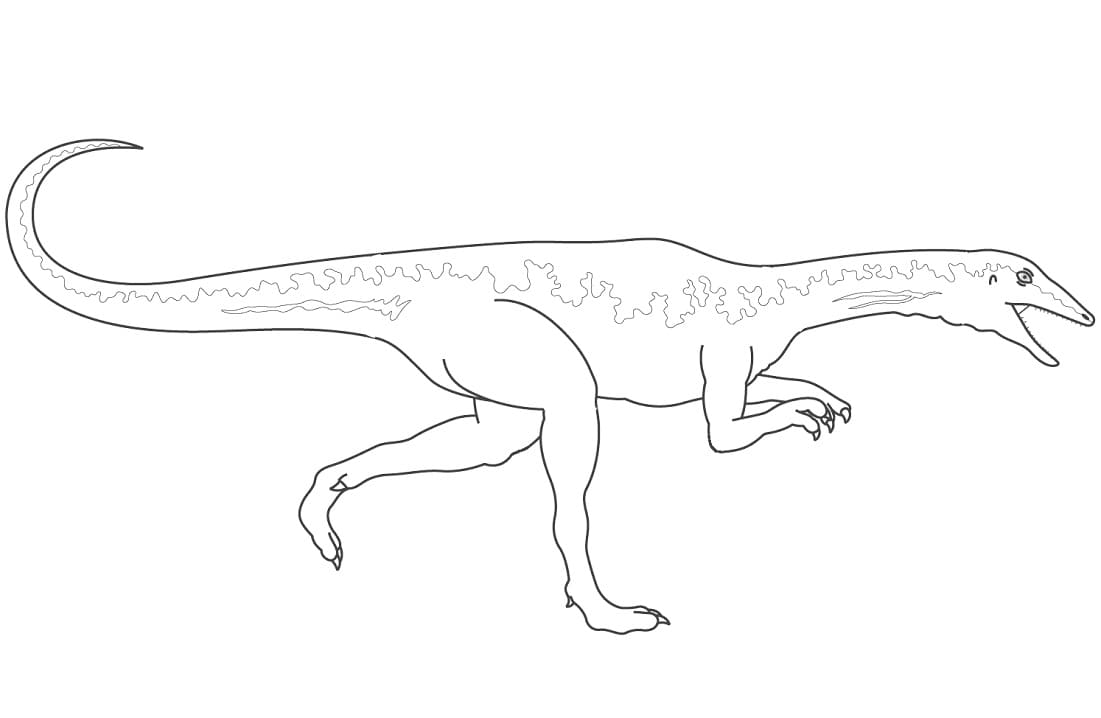 Målarbild En Velociraptor Dinosaurie