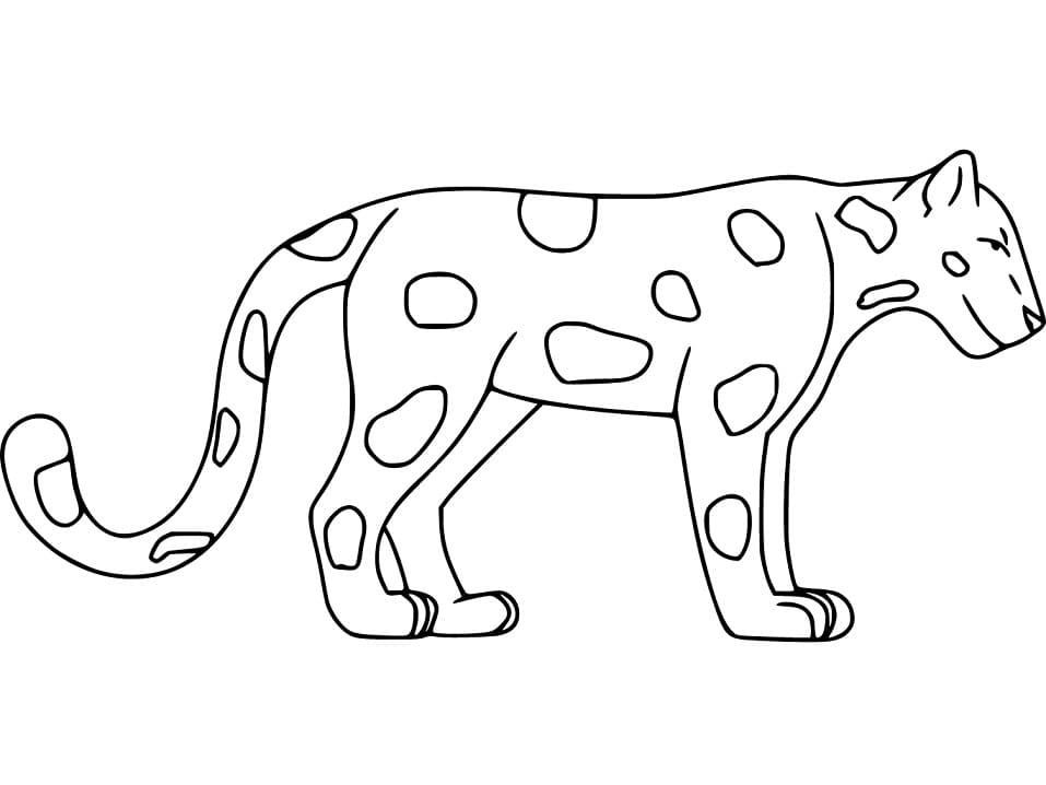 Målarbild Enkel Jaguar
