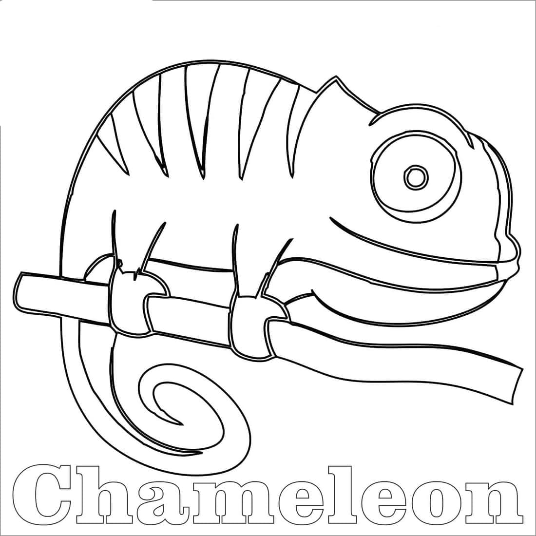 Målarbild Enkel Kameleont