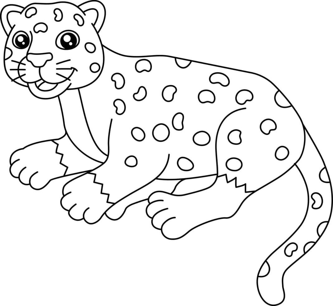 Målarbild Förtjusande Jaguar