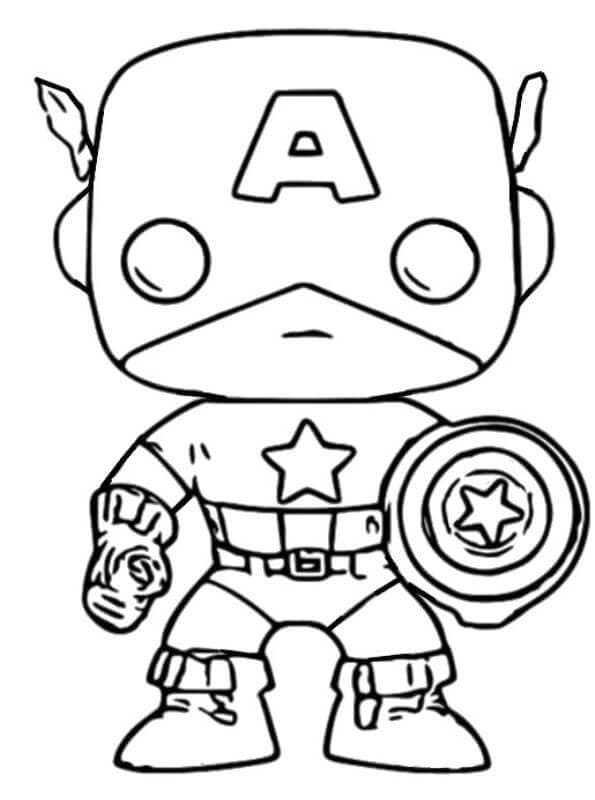 Målarbild Funko Captain America