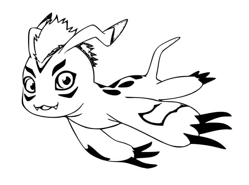 Målarbild Gomamon från Digimon