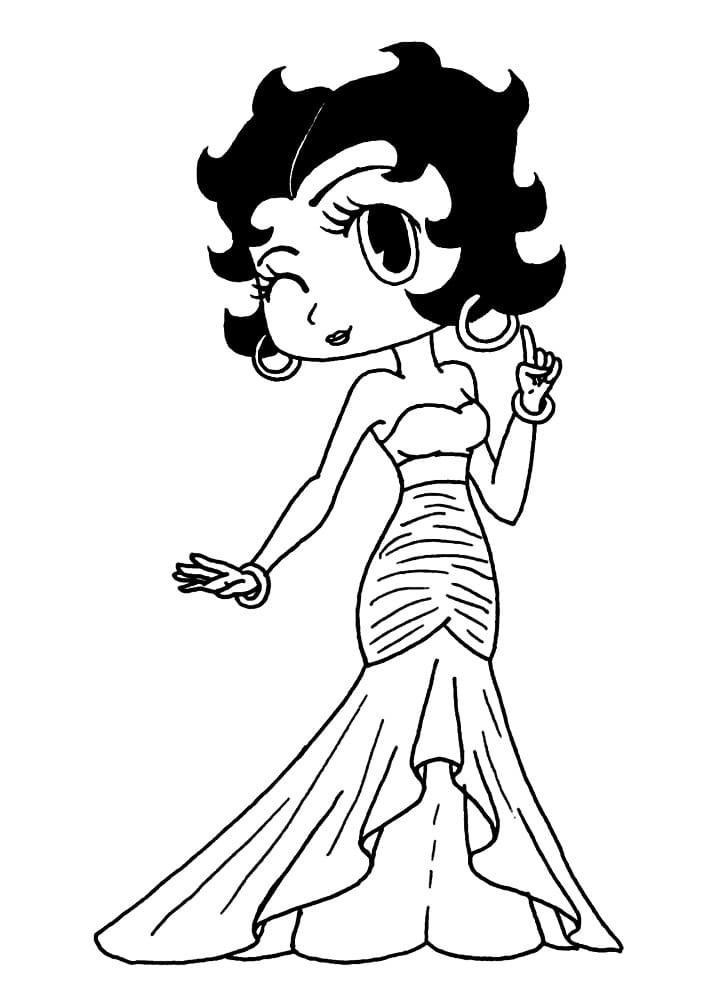 Målarbild Härlig Betty Boop