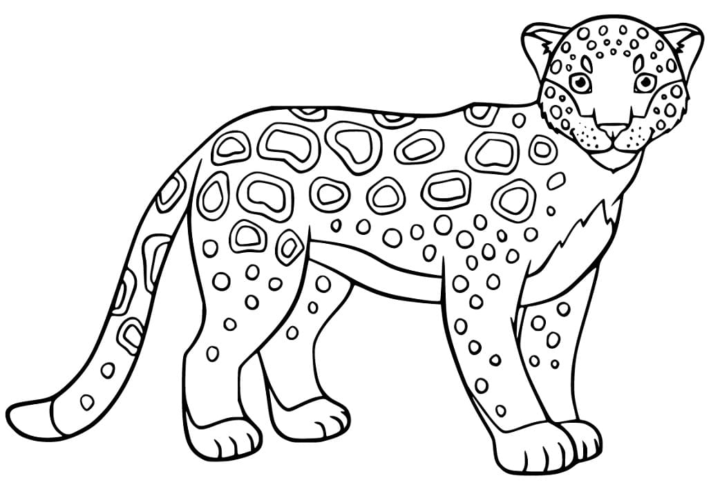Målarbild Jaguar för Barn