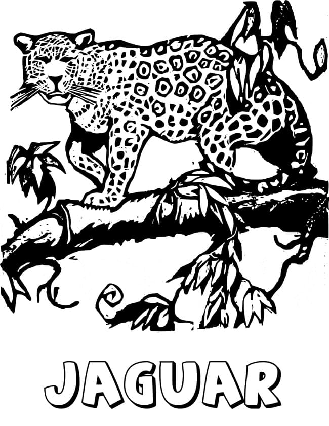 Målarbild Jaguar i Trädet