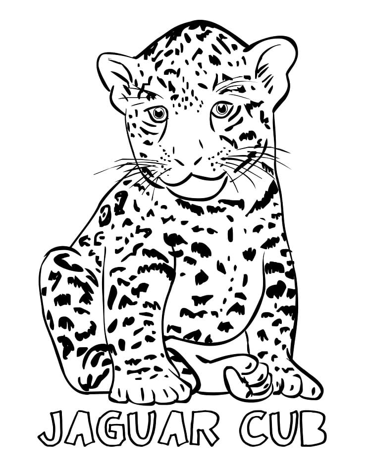 Målarbild Jaguar Unge