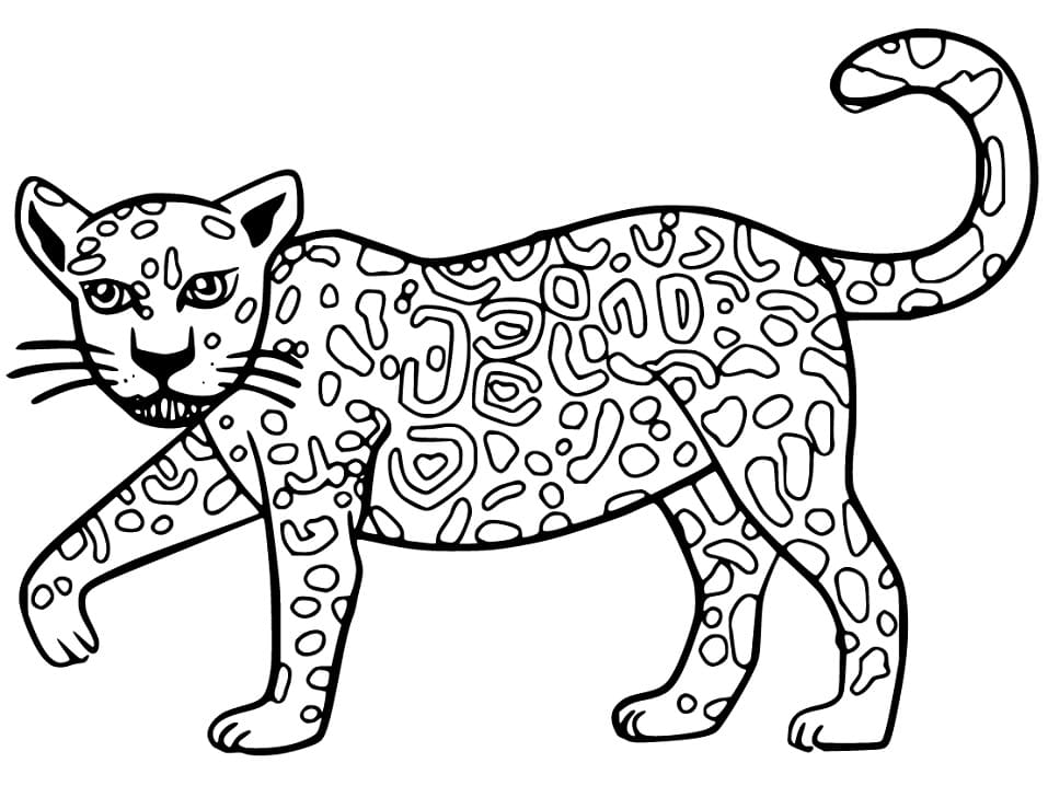 Målarbild Jaguar Vandrar