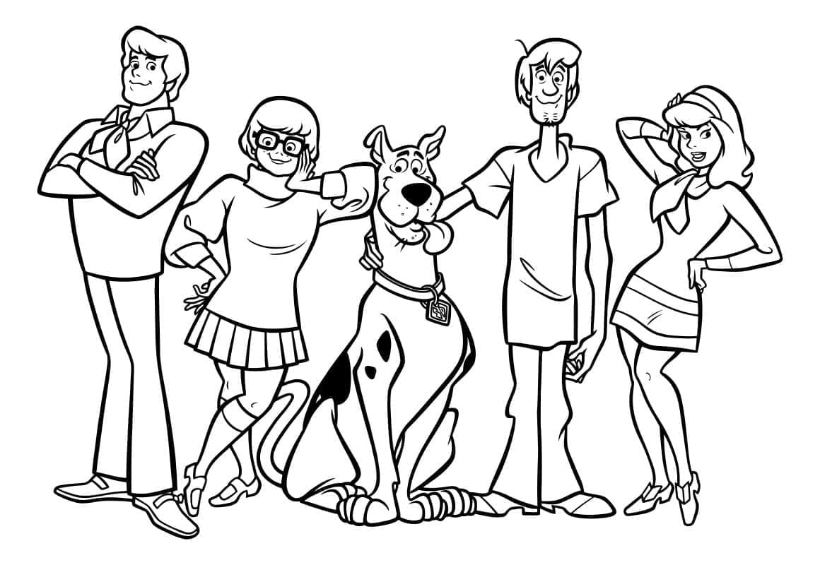 Målarbild Karaktärer från Scooby Doo
