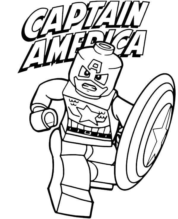 Målarbild Lego Captain America Gratis