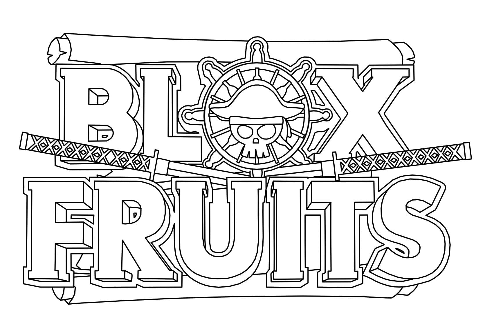 Målarbild Logotyp för Blox Fruits