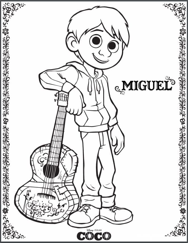 Målarbild Miguel från Coco