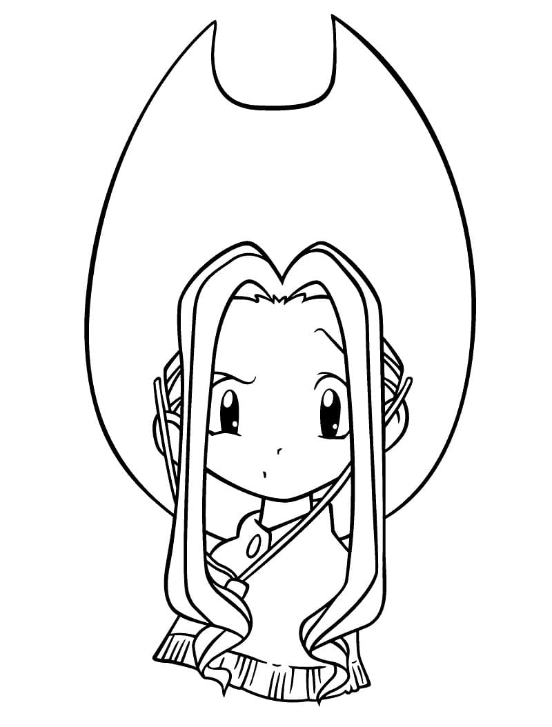 Målarbild Mimi Tachikawa från Digimon